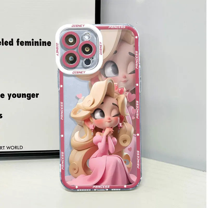 Disney Princess Girl Cute Phone Case for Motolora Moto G32 G71 Edge 40 5G G73 G72 G22 G52 Clear Silicone Cover