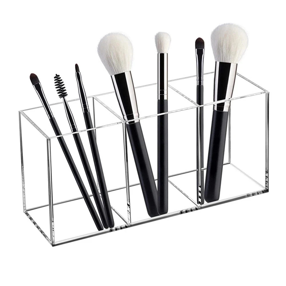 Makeup Brush Holder Makeup Organizer Cosmetic Storage Box Lipstick Eyebrow Pencil Display Stand Acrylic Transparent Plastic Box