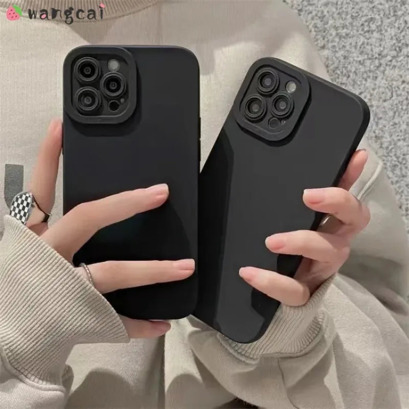 Solid Color Silicone Phone Case for Xiaomi Redmi A3 13C 12 4G A1 A2 A1+ A2+ 10 10C 9A 8 8A 7 7A 6 6A Soft Cover Cases Boy Girl