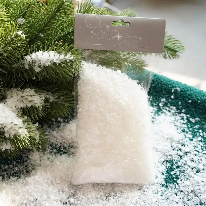 Christmas Fake Snow Decor Artificial PE Dry Snow Landscaping False Snow Christmas Tree Decoration Wedding Window Activities