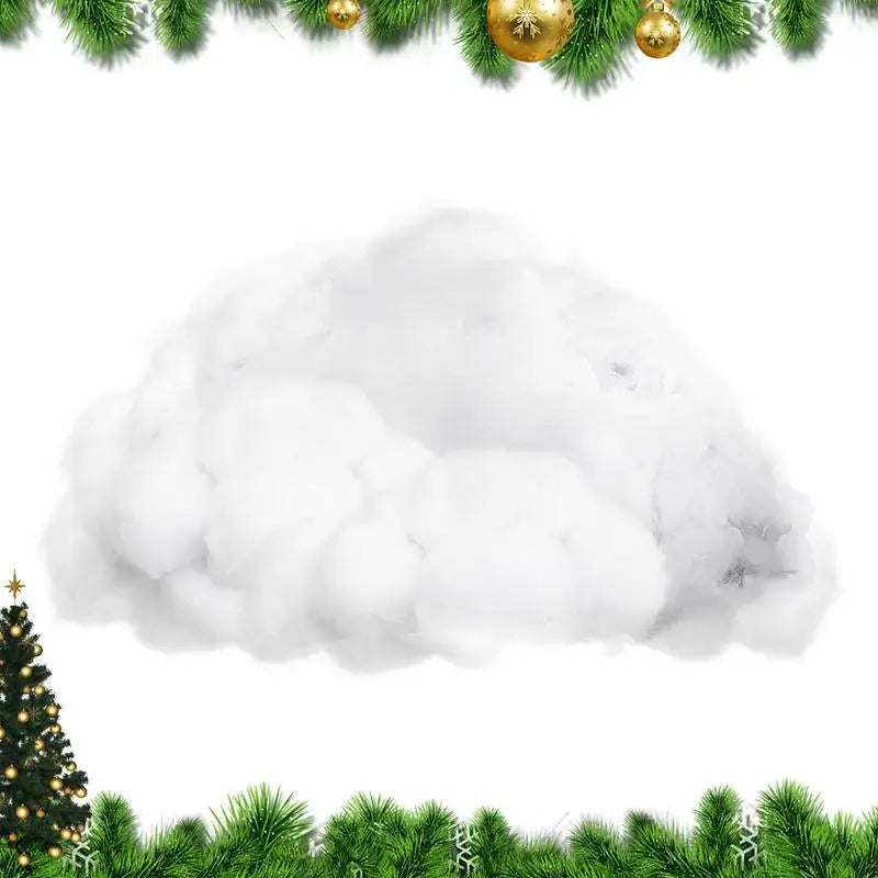 Artificial Christmas Fake Snow Cotton Carpet Fluffy Fiber Stuffing White Snow for Winter Christmas Tree Decoration