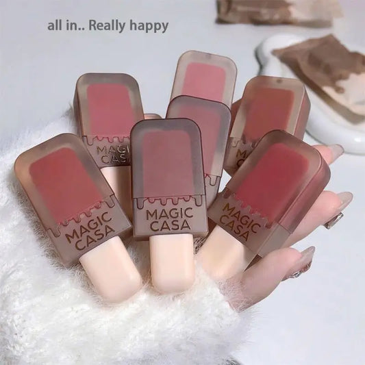 Velvet Matte Lipgloss Creative Lip Glaze Chocolate Brown Red Lipstick Lip Gloss Beauty Cosmetics Liquid Lipstick Lip Tint Mud