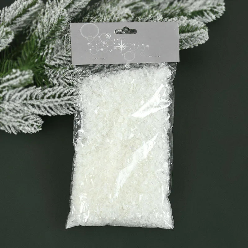 1Bag Artificial Snow Christmas Party Decoration Plastic Fake Snowflakes Snow Powder for Home Winter Party Decor DIY Scene Props