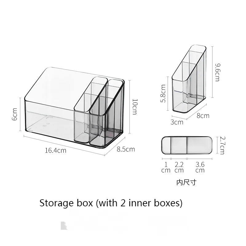 Makeup Storage Box Cosmetics Organizer Skincare Sorting Box Cartridge Packaging Inner Box Transparent Desktop Storage Rack