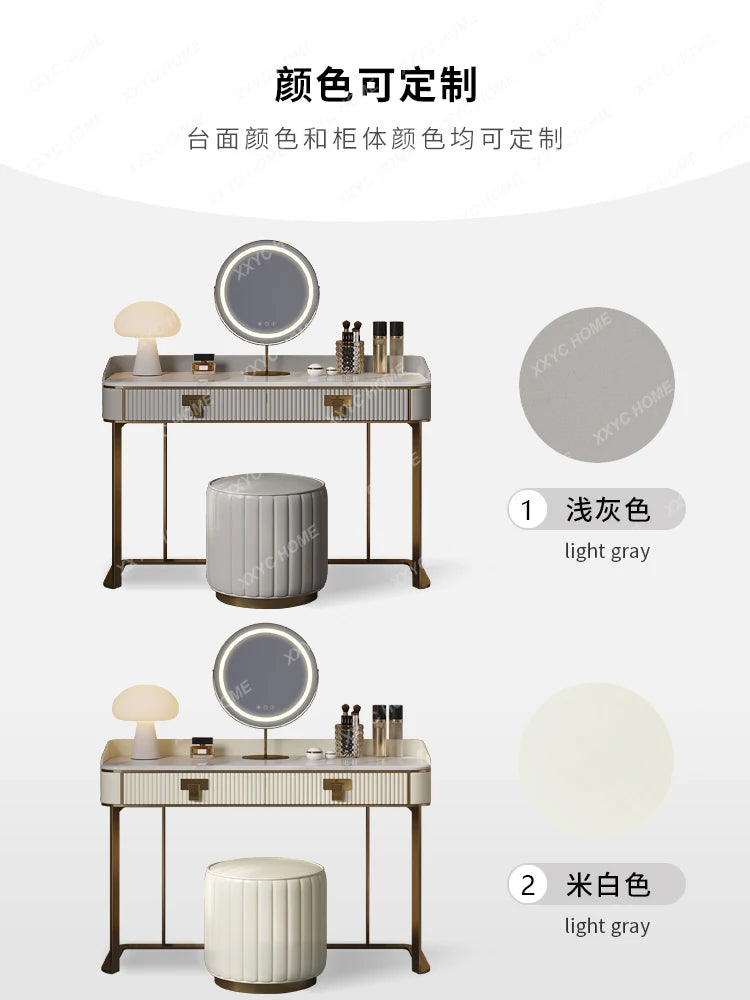 Makeup Table Bedroom Simple Large and Small Apartment Type Marble Fashion Modern High-End Dresser