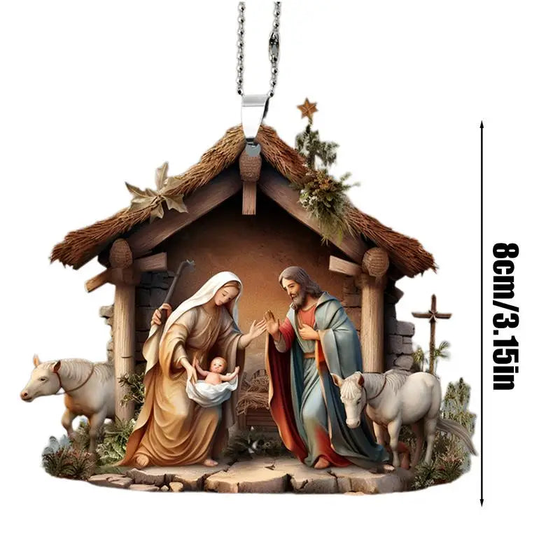 Christmas Nativity Scene Ornaments Nativity Scene Christmas Tree Decoration Nativity Scene Christmas Tree Decoration Acrylic 3D