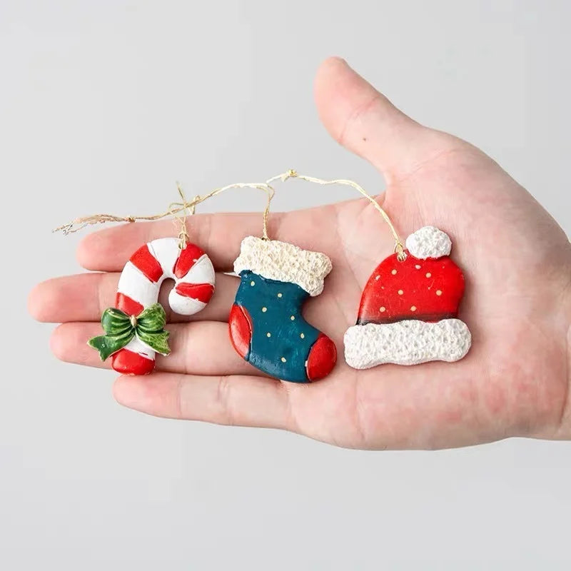 2022 Christmas Tree Decorations Christmas Resin Pendant Ornaments Home Decor DIY Kids Toys Gifts DIY Handmade Jewelry