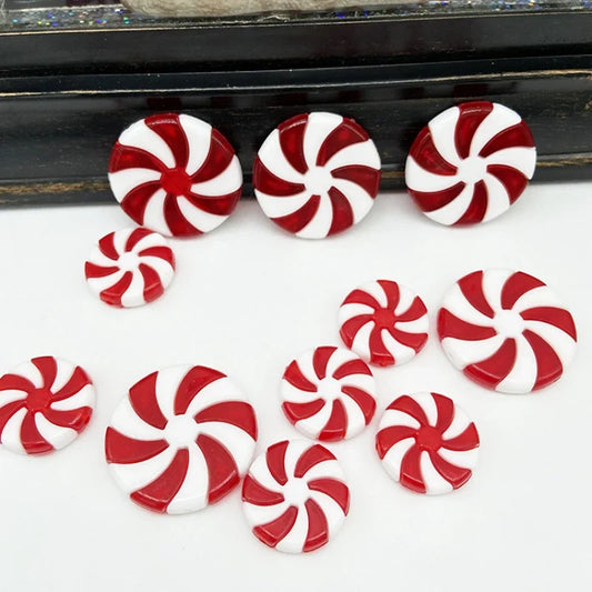 10pcs Candy Christmas Tree Decorations Christmas Candy DIY Decor Peppermint Candy Decorations Christmas Charms