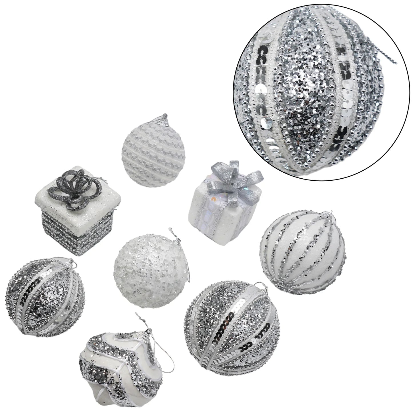 6 7 8pcs Christmas Ball Ornaments Tree Decorations You Can Hang It On The Trees To Make Wonderful Pendant For Your Party