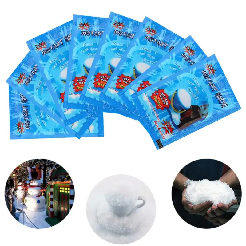 1/2/3PCS 1bag Fake Snowflakes Snow Instant Absorbant Polymer Christmas Wedding Decor Artificial Fake Snow For Kids Toy