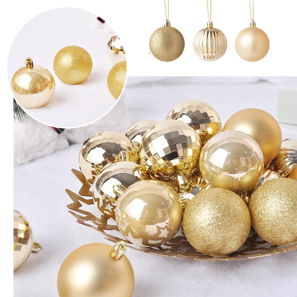 1box Christmas Balls Christmas Tree Ornaments Ball Xmas Hanging Tree Pendants Home Party Decor 2023 New Year Gift Navidad