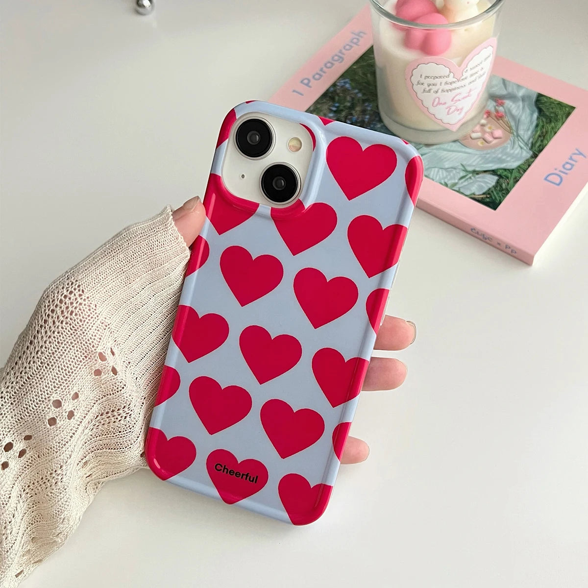 Love Heart Protective Phone Cases for Iphone 14 Pro Max 12 13 Pro Max 12 Pro 15 Shockproof Soft TPU Cover Bumper for Cool Girl