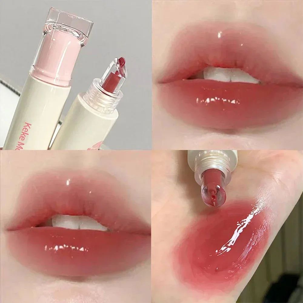 4 Colors Mirror Lipgloss Crystal Jelly Liquid Lipstick Moisturizing Sexy Lips Plumper Lasting Lip Tint Makeup Lips Care Cosmetic