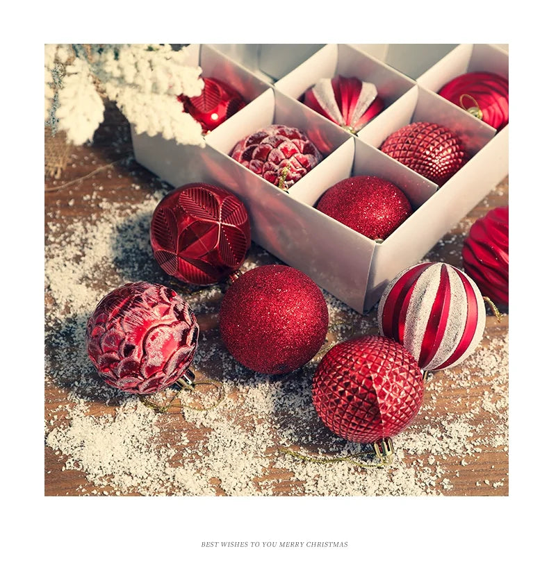 6cm Christmas Ball Package Christmas Tree Decoration Pendant Christmas Ball Painted Decorative Ball