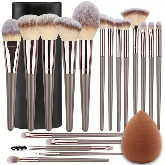 Professional 3-20Pcs Makeup Brushes Set Eyeshadow Blush Highlighter Foundation Concealer Blending Brush Fluffy Women Beauty Tool