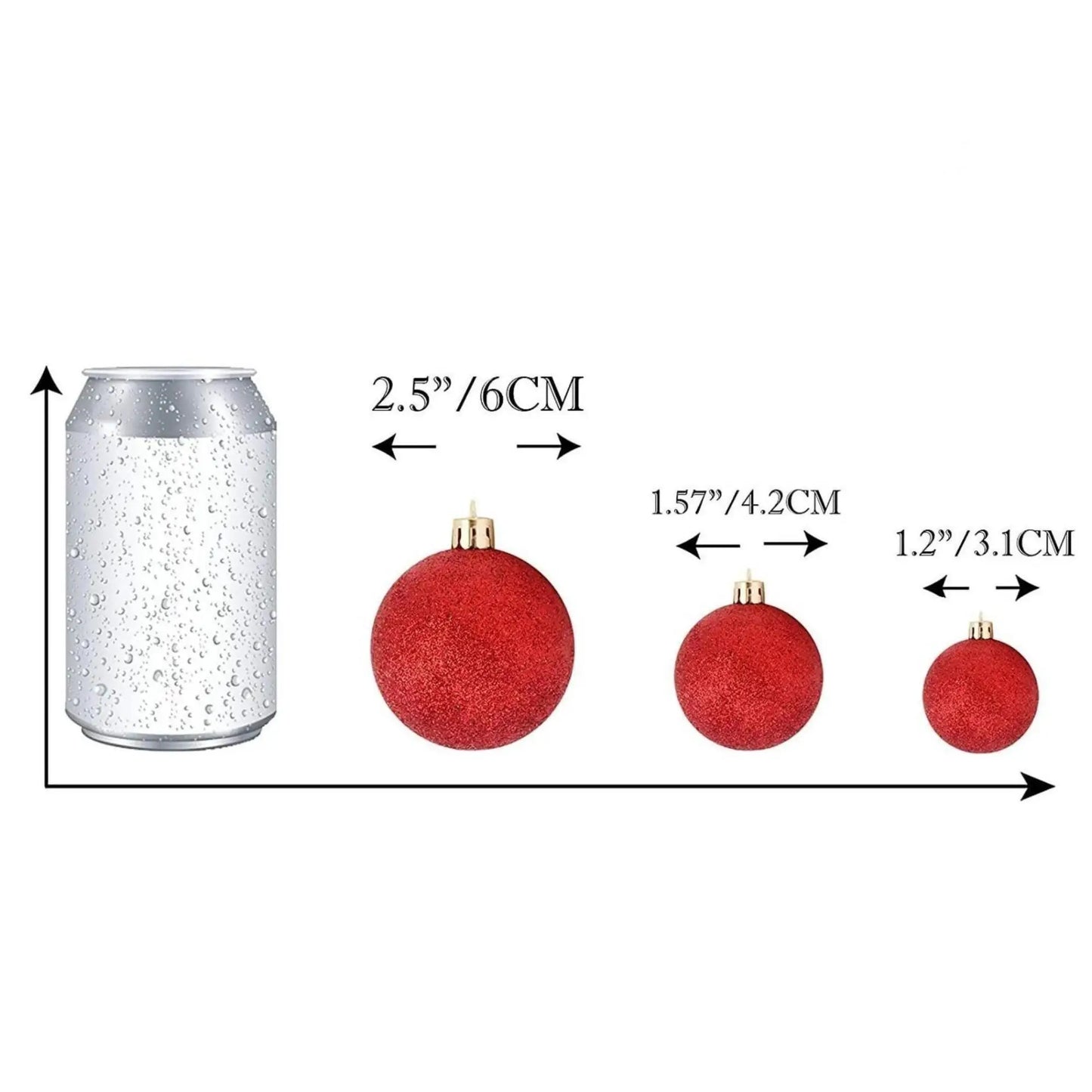 24Pcs Christmas Balls Ornaments for Xmas Christmas Tree - Shatterproof Christmas Tree Decorations Hanging Ball for Holiday Weddi