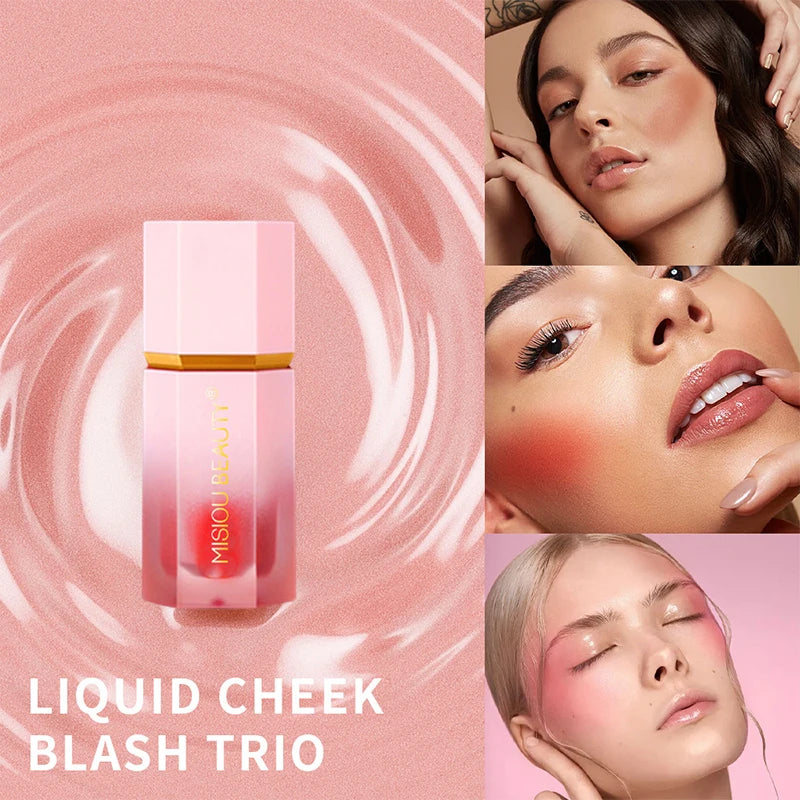 3in1 Liquid Blush Waterproof Blush Stick Contouring Bronzer Long Lasting Highlight Stick Makeup suit All Skin Types Lip Cosmetic