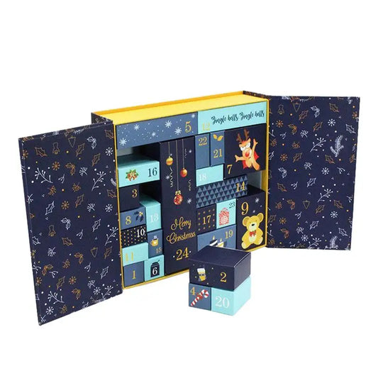 Christmas Advent Calendar Box Surprise D-IY Paper Gift Box Countdown 24 Days Of Drawers Best Gifts For Girls Boys Friends