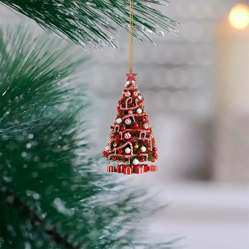 Christmas Tree Hanging Ornaments Pendant Xmas Home Table Decor Gift 2023 Navidad Happy New Year Decor 2024 Noel Decoration