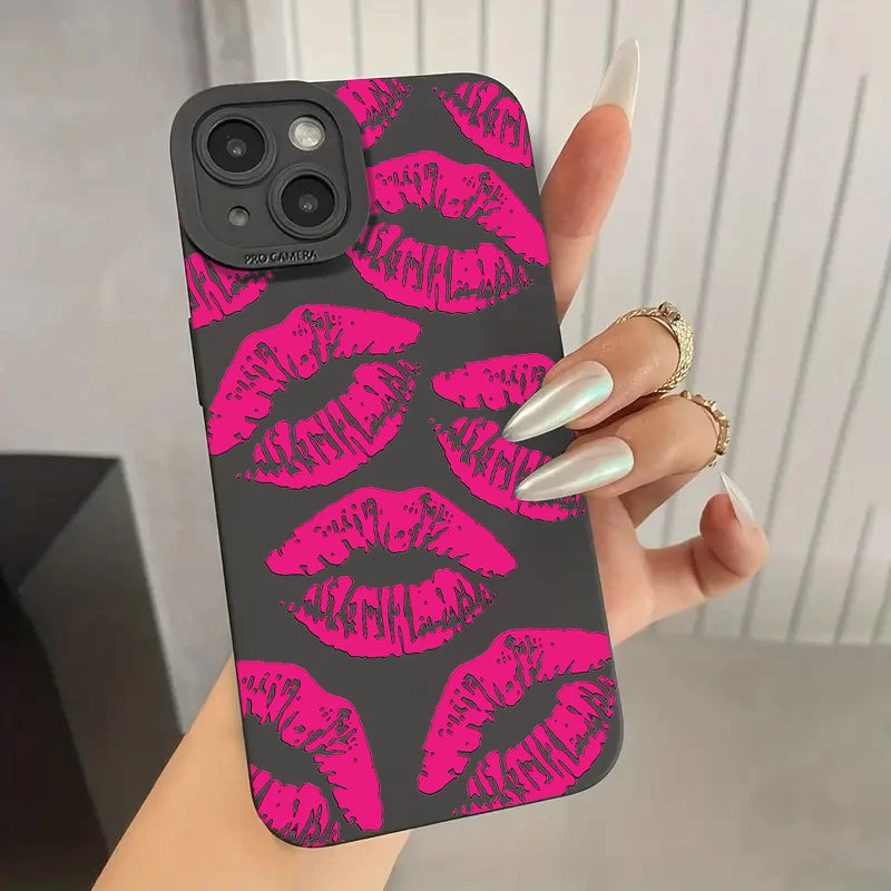 Sexy Girl Rose Lips Matte Phone Case for Redmi Note 11 12 13 10 Pro Plus 5G 12S 11S 10S Redmi 12C 13C 13 4G Turbo 3 Soft Cover