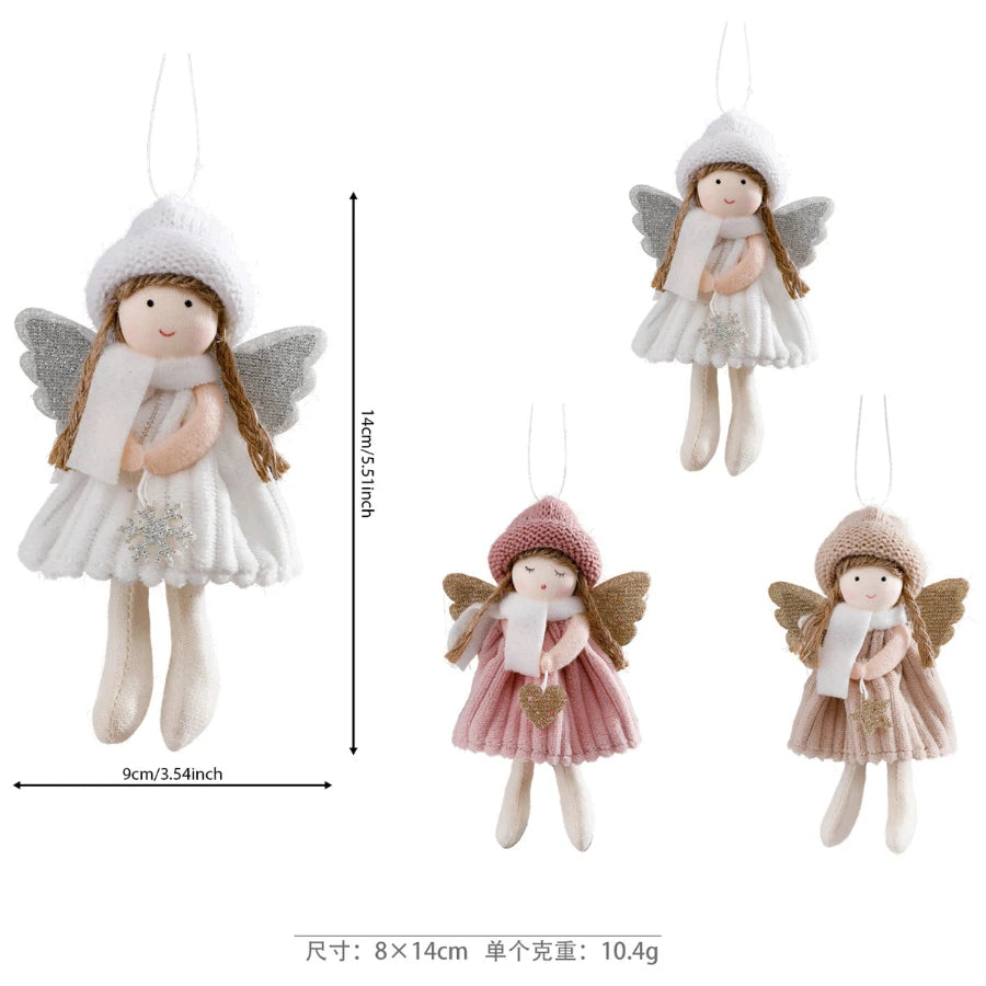 2024 New Year Gift Cute Christmas Angel Doll Xmas Tree Ornament Noel Deco Christmas Decoration for Home Natal Navidad 2023 Decor