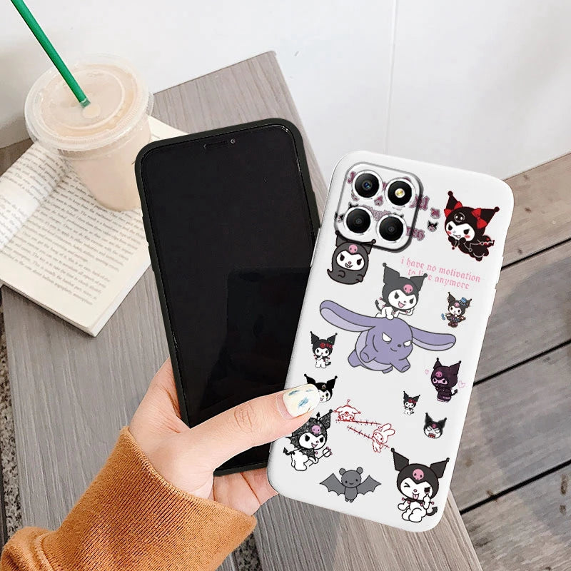 Phone Case for For Huawei Honor X6a X6A Girl Cute Anti-drop Cartoon Cinnamoroll Kuromi Hello Kitty Silicone Siling Printed Cover