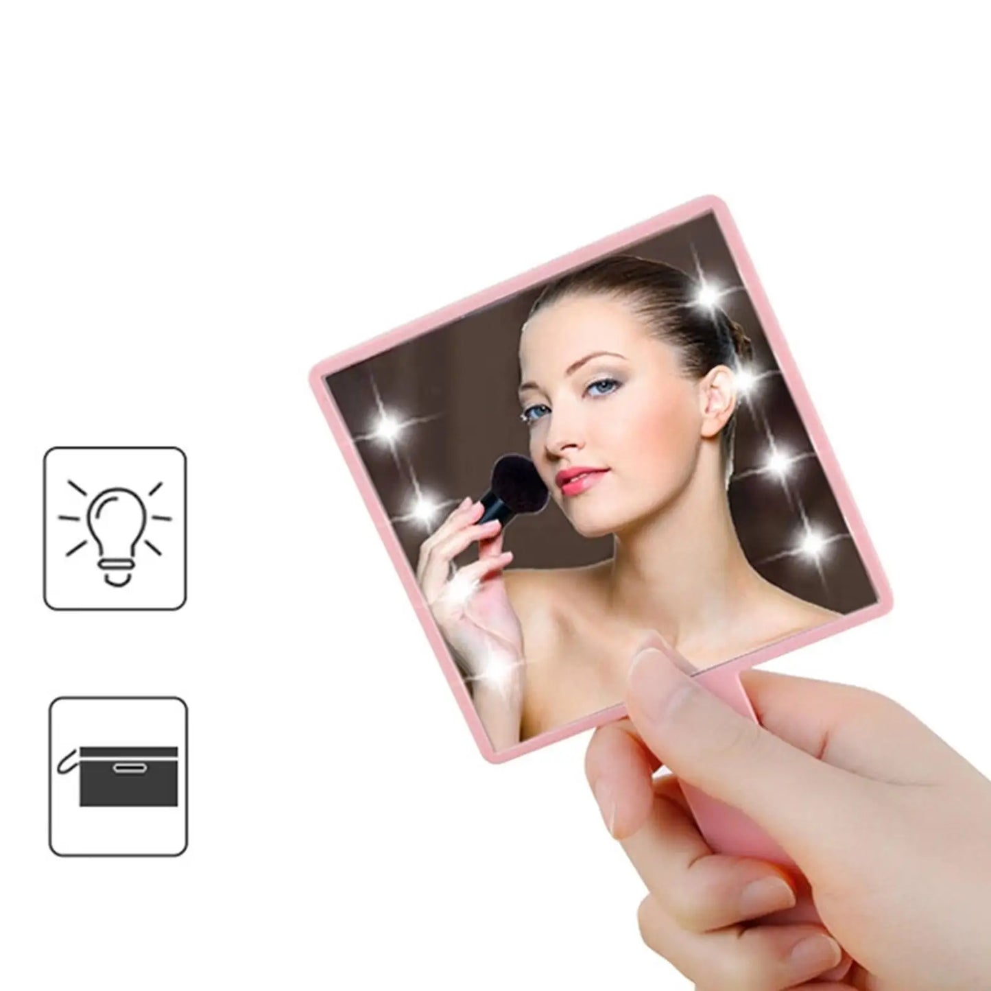 Makeup Light Square Gift for Woman Vanity Mirror Pocket Mirror