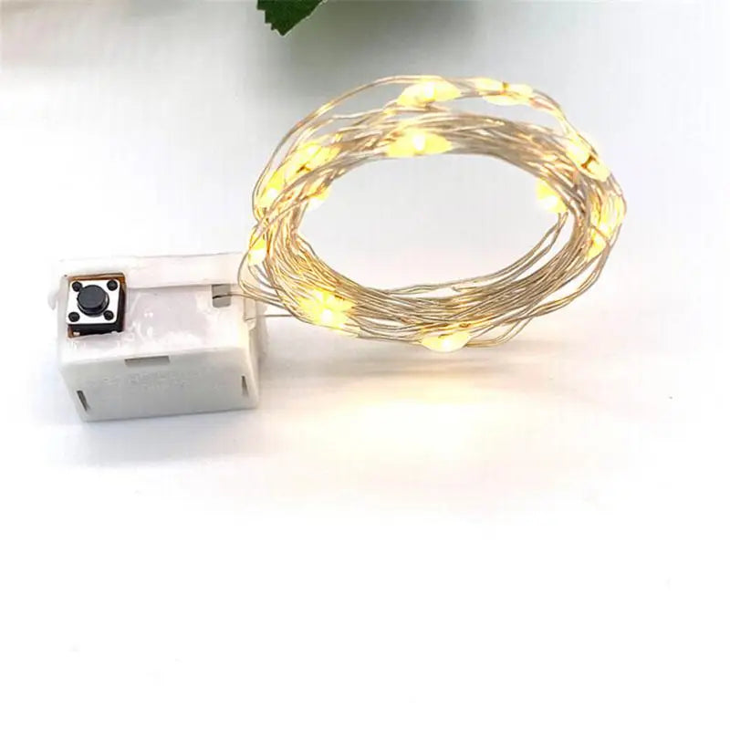 1m/2m USB LED String Lights Christmas Party Wedding Decoration Lights Christmas Tree Waterproof Copper Wire Lights Holiday Decor