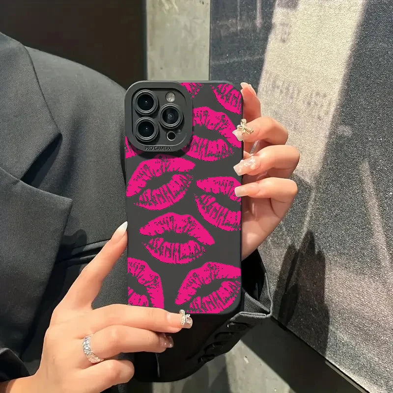 Sexy Girl Rose Lips Matte Phone Case for Redmi Note 11 12 13 10 Pro Plus 5G 12S 11S 10S Redmi 12C 13C 13 4G Turbo 3 Soft Cover