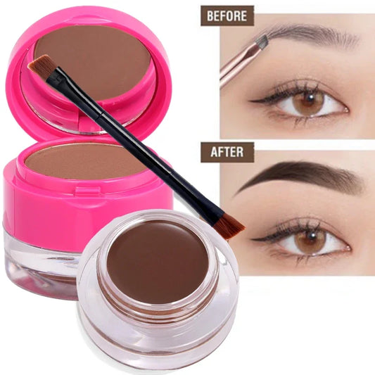 2 IN 1 Eyebrow Eyeliner Gel Quick Dry Long Lasting Eye Liner Cream with Brush Eyes Makeup Waterproof Eyebrow Enhancer Cosmetics