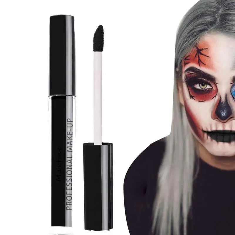 1pcs Liquid Lipstick Halloween Lipgloss Waterproof Long Lasting Sexy White Black Lips Halloween Lip Makeup Cosmetics