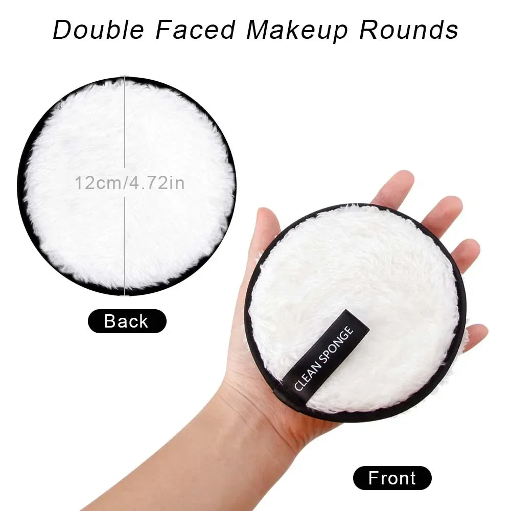 1pcs Reusable Cleansing Wipe Makeup Remover Cloth Make up Remover Towel Microfiber Reusable Make-up Disc Face Cosmetics Tool