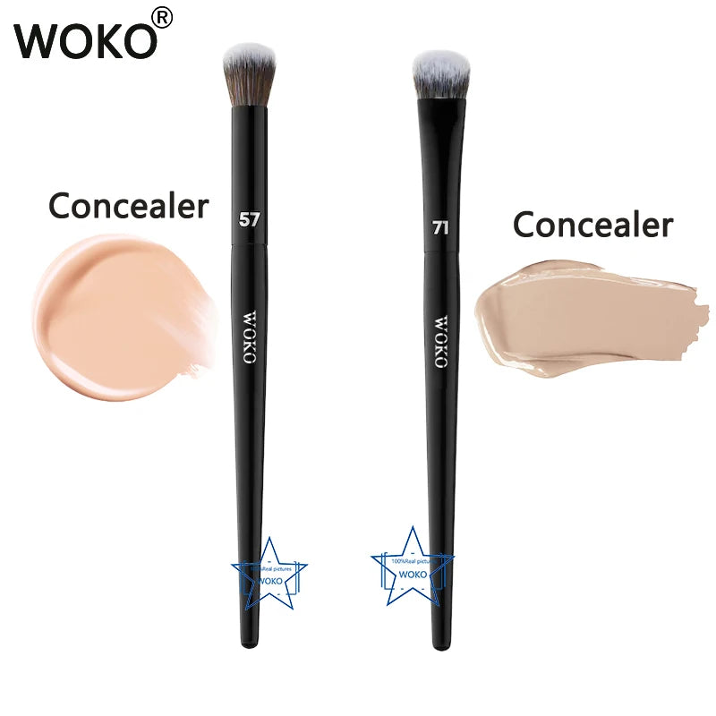 57 PRO Concealer Blending Brush Liquid Concealer Buffer Brush PRO 71 Professional Angle Shadow Cream Concealer Makeup Brush