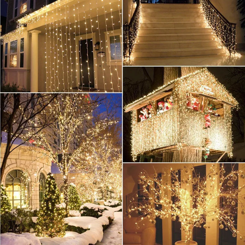 110 /220 V Outdoor 10M 100LED String Lights Garland  Waterproof Fairy Light Christmas Wedding Party Holiday Gardening Decoration