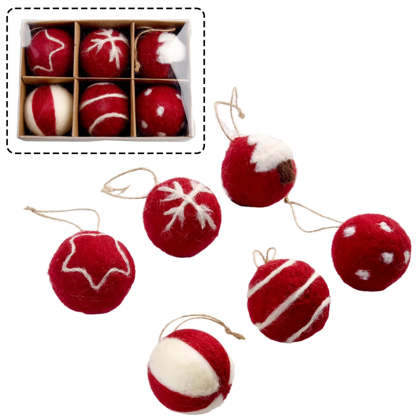 36/6pcs Christmas Balls Pendant Xmas Tree Hanging Merry Christmas Decorations For Xmas Party Navidad 2025 New Year Gifts Natal