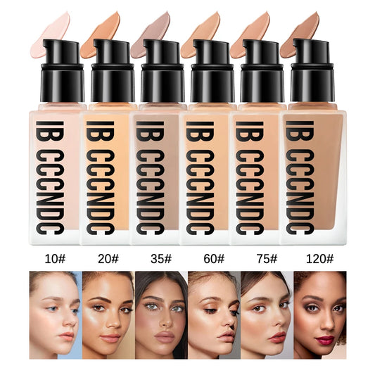 Flawless Foundation Liquid Bb Cream Full Coverage Foundation for Light Dark Skin Tone Makeup Invisible Pore Freckle Concealer