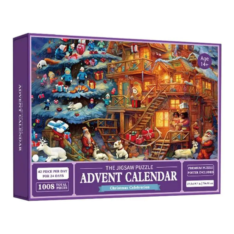 Advent Calendar Jigsaw Puzzles Christmas Jigsaw Puzzles Countdown Calendar Portable 24 Days Advent Calendar Puzzle Boxes For Kid