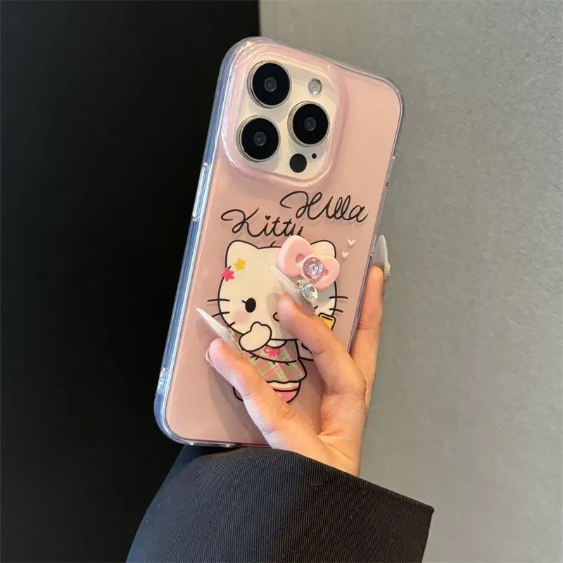 Sanrio Hello Kitty Take Photos Phone Case For iPhone 15 14 13 12 11 Pro Max XR XS MAX 7 8Plus Y2K Girl Cute Anti Fall Back Cover