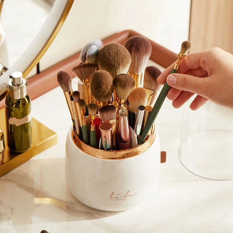 360° Rotating Makeup Organizer Cosmetic Brush Holder Cosmetic Storage Box Cosmetic Storage Organizer Lipstick Organizer