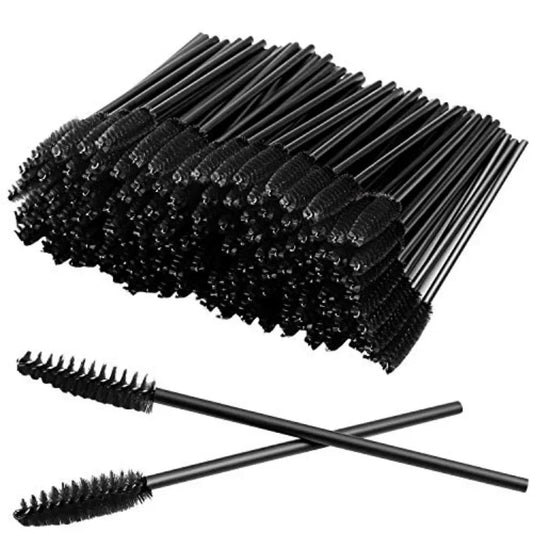 100/300Pcs Disposable Eyelash Mascara Brushes for Eye Lashes Extension Eyebrow and Makeup Lash Spoolies Wands