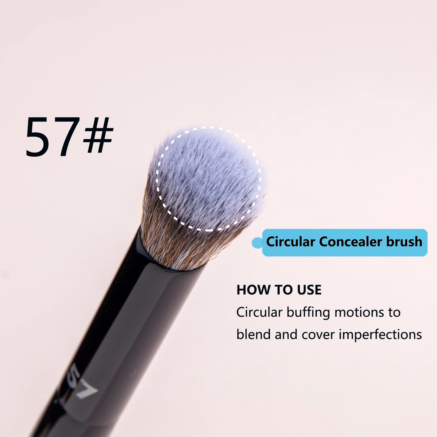 57 PRO Concealer Blending Brush Liquid Concealer Buffer Brush PRO 71 Professional Angle Shadow Cream Concealer Makeup Brush