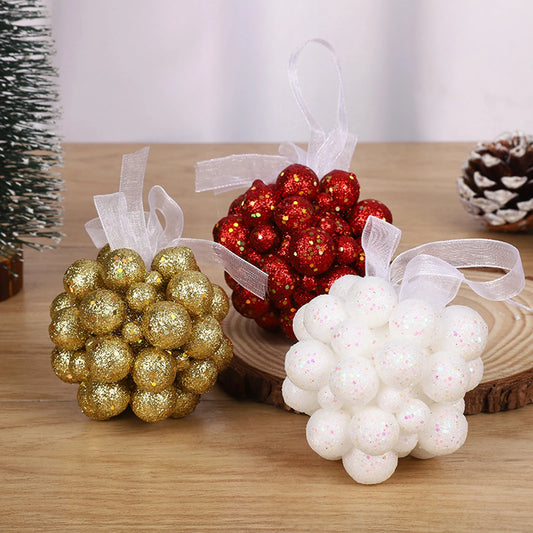 Christmas Ball Xmas Tree Hanging Ornament Pendants Red Gold White Office Supermarket New Year Gift Party Home Decor Gift