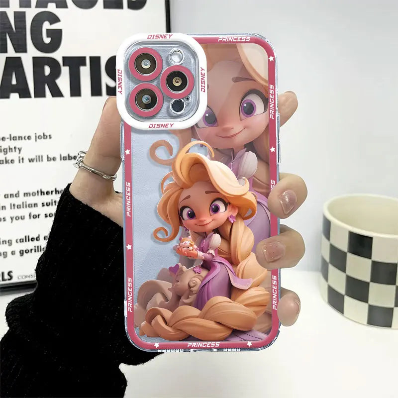 Disney Princess Girl Cute Phone Case for Motolora Moto G32 G71 Edge 40 5G G73 G72 G22 G52 Clear Silicone Cover