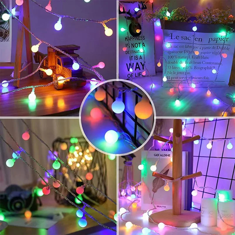 10/20/40/80 Led Globe String Lights Battery Operated Fairy Light For Garden Christmas Wedding Party camping Atmosphere Decor