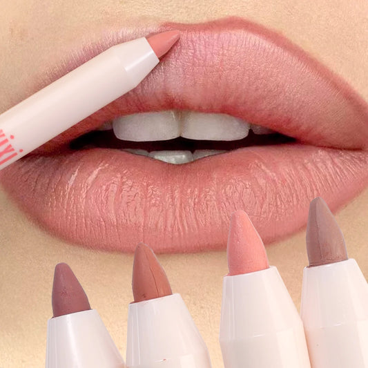 Waterproof Nude Matte Lipliner Pen Natural Outline Lips Contour Lipstick Lasting Non-stick Cup Lips Liner Pencil Woman Cosmetics