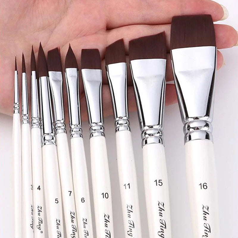 7/10/17Pcs Face Body Paint Brushes High Quality Artist Watercolor Painting Makeup Brush Festival Carnival Special Makeup Tools