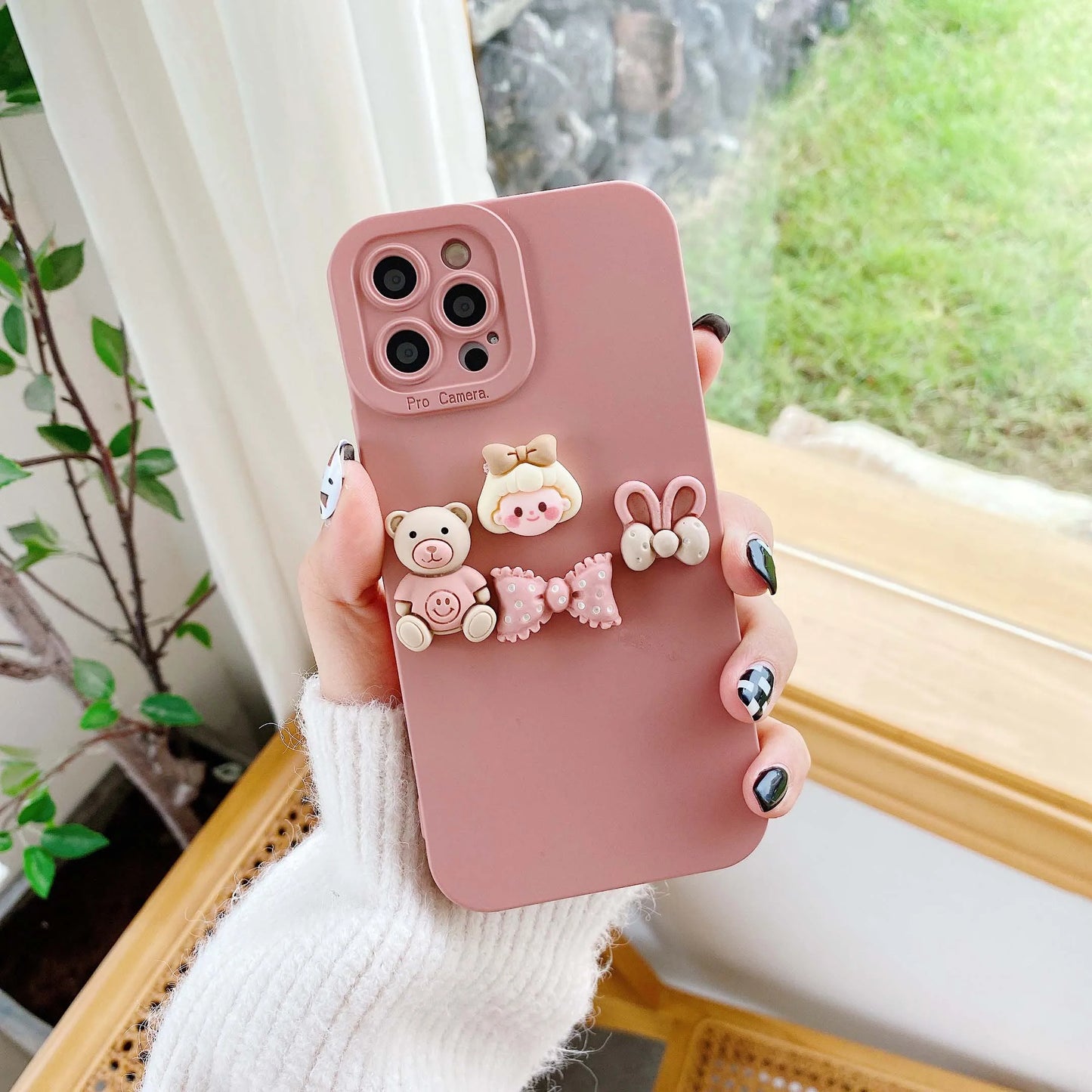 Cute Petty Girl Bear Phone Cases for iPhone X XR XS Max 7 8 6 6s Plus Soft Silicon Back Cover Case On iPhone 13 12 11 14 Pro Max