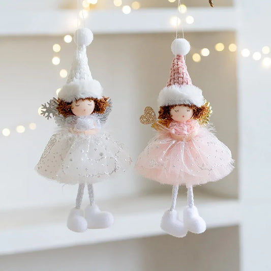 2024 Navidad Christmas Angel Dolls Xmas Tree Pendant Ornaments 2025 New Year Gifts Christmas Decoration for Home Natal Noel Deco