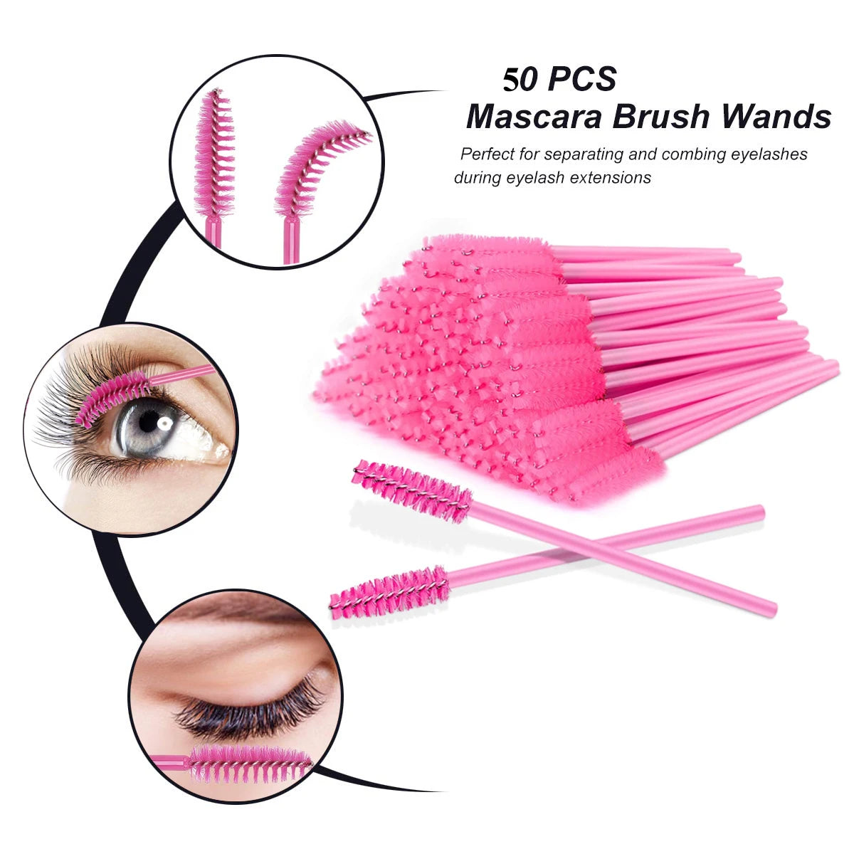 200pcs Disposable Brushes Set Mascara Wands Lip Brushes