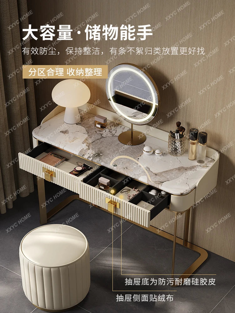 Makeup Table Bedroom Simple Large and Small Apartment Type Marble Fashion Modern High-End Dresser